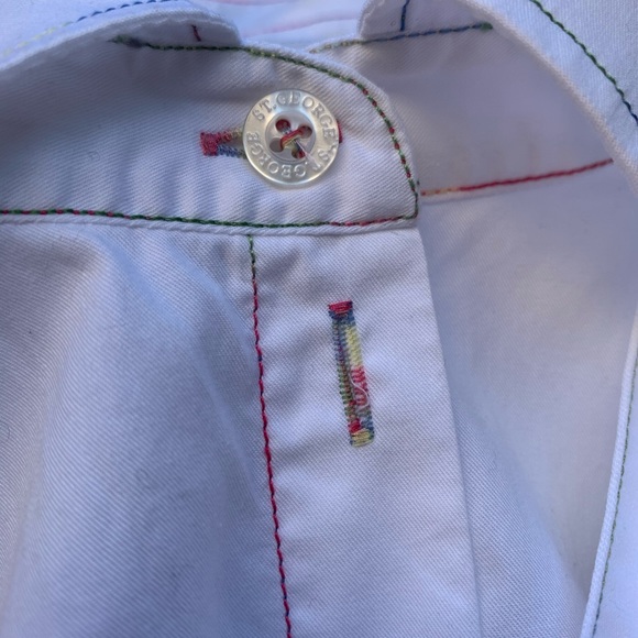 White shirt w/multi color stitchings - Picture 7 of 10